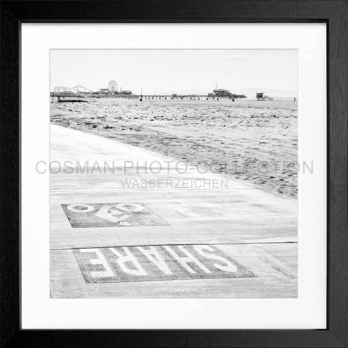 Poster mit Rahmen Kalifornien Santa Monica ’Beach’ K98Q