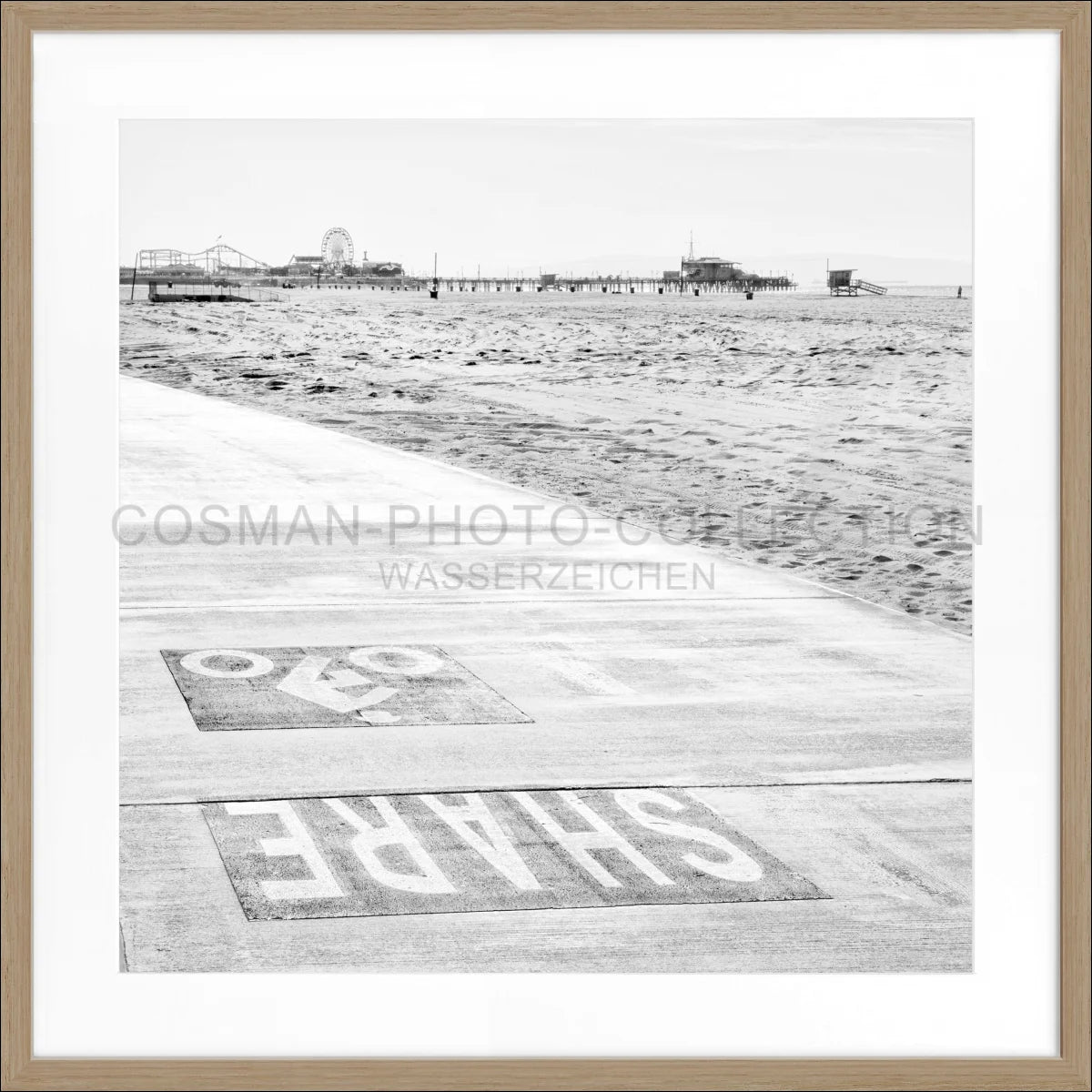 Poster mit Rahmen Kalifornien Santa Monica ’Beach’ K98Q