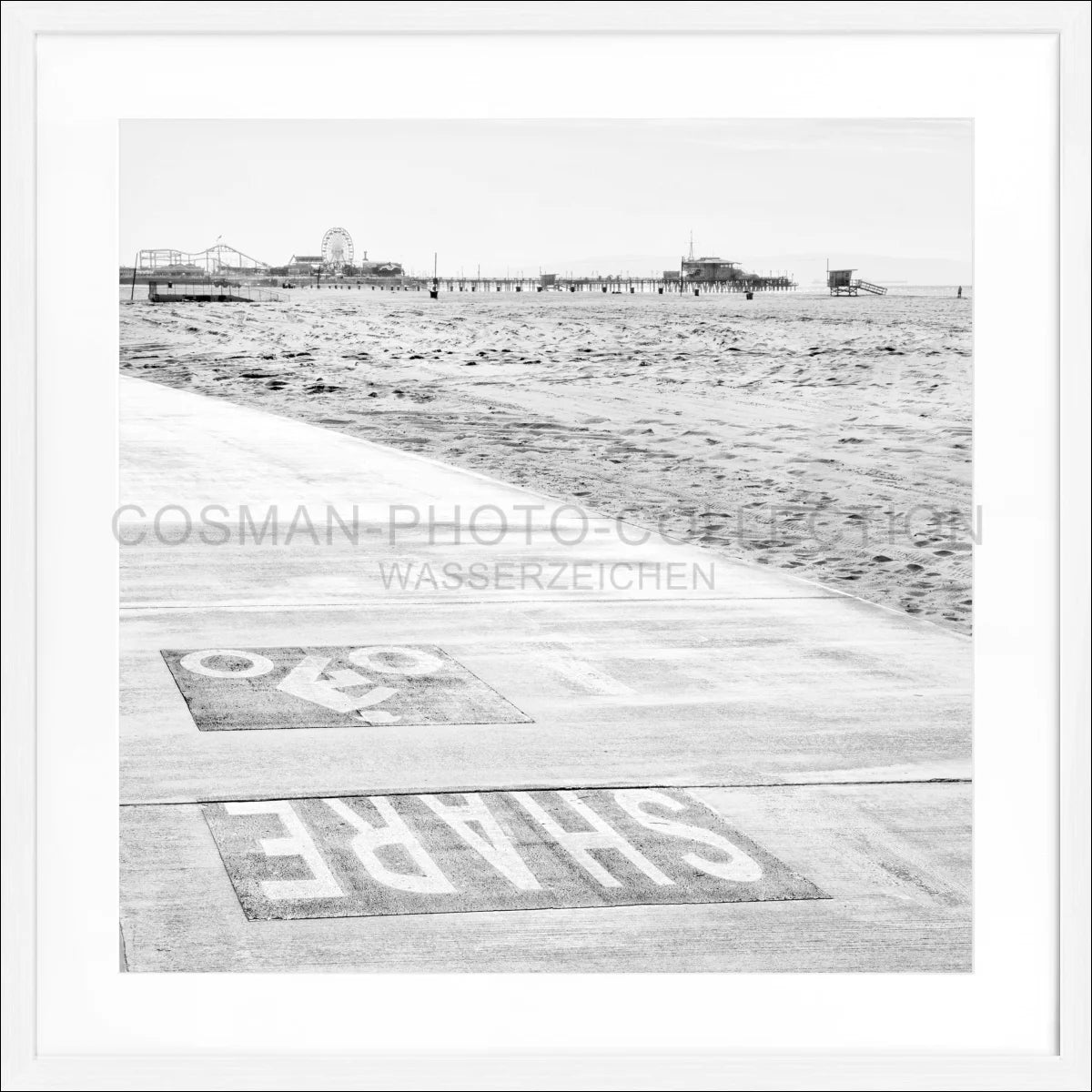 Poster mit Rahmen Kalifornien Santa Monica ’Beach’ K98Q