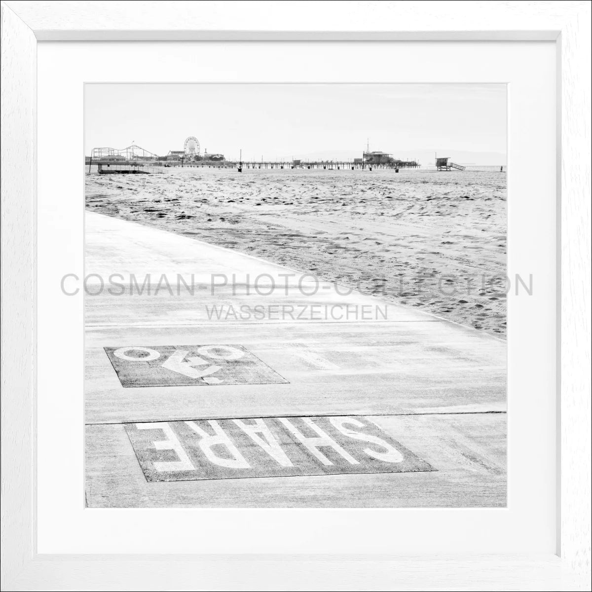 Poster mit Rahmen Kalifornien Santa Monica ’Beach’ K98Q