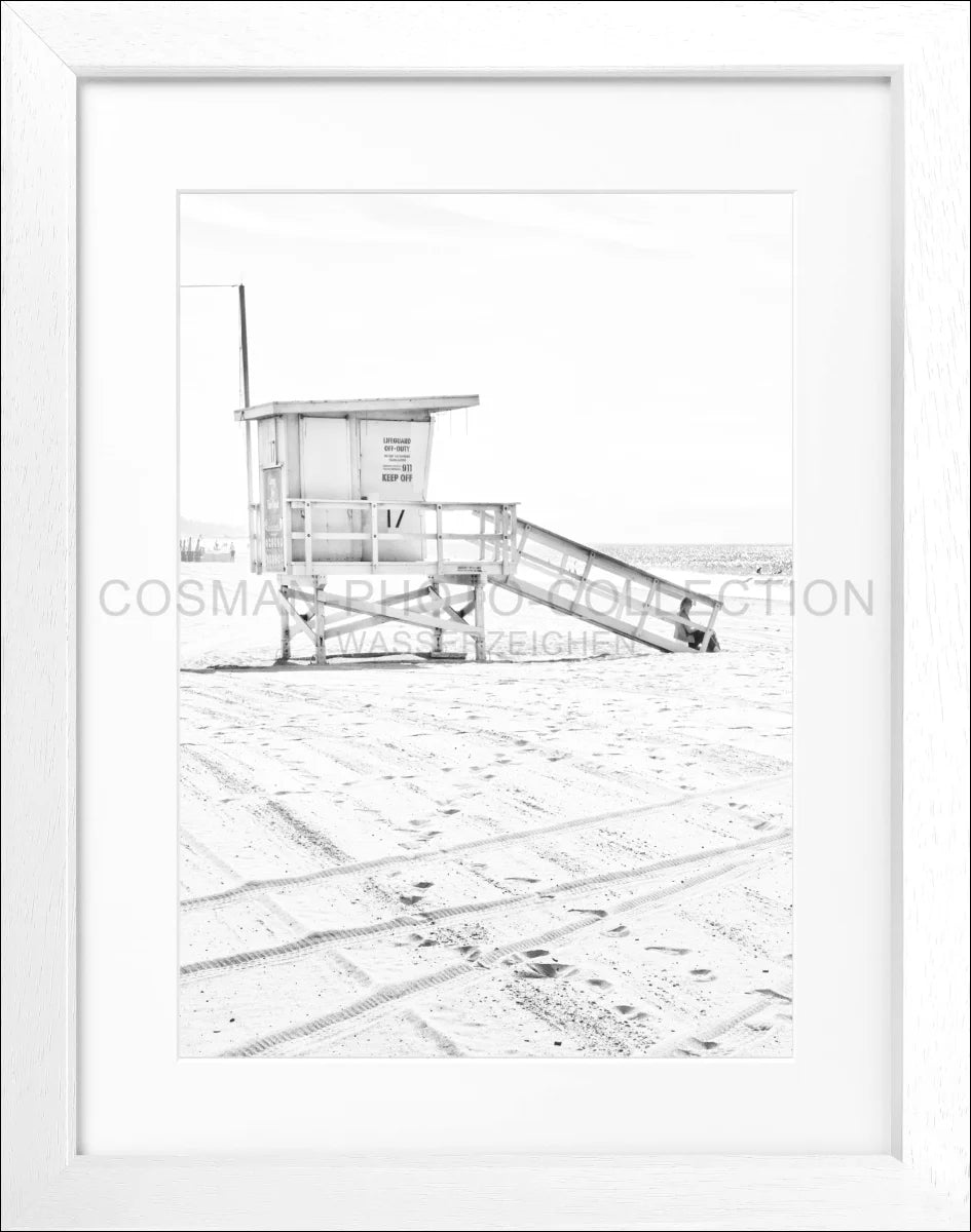 Poster mit Rahmen Kalifornien Santa Monica ’Beach