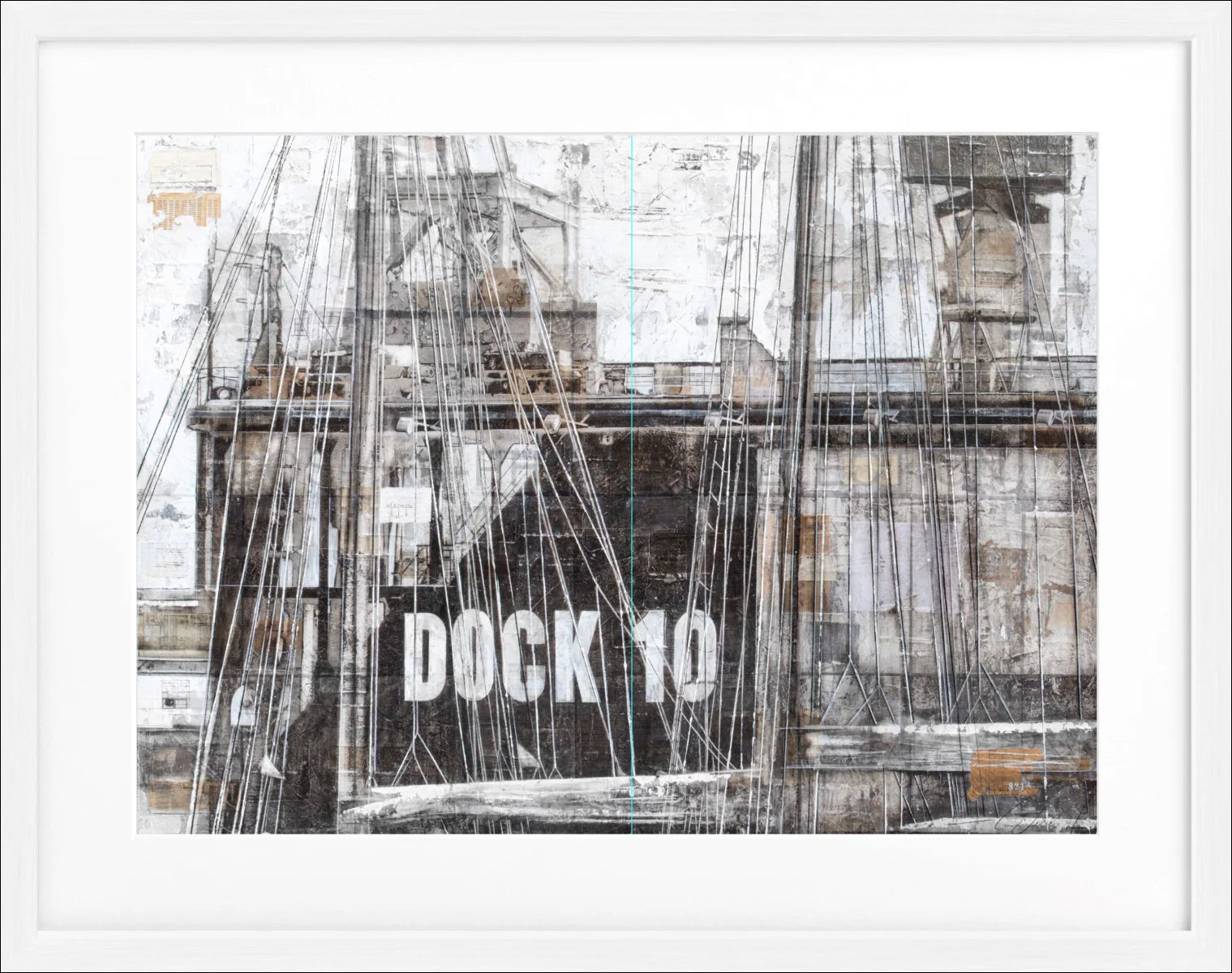 Poster mit Rahmen Kunst Hamburg Hafen ’Dock 10’ GM85