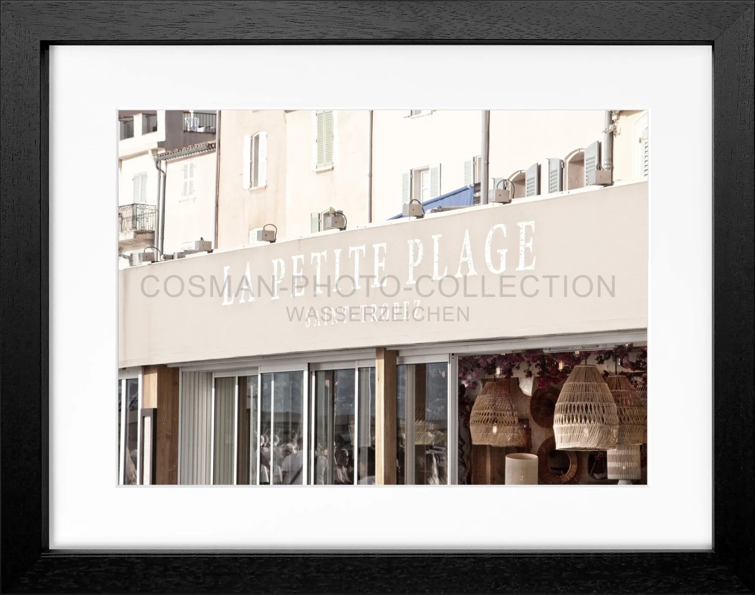 Poster mit Rahmen ’La Petite Plage’ Saint Tropez ST03