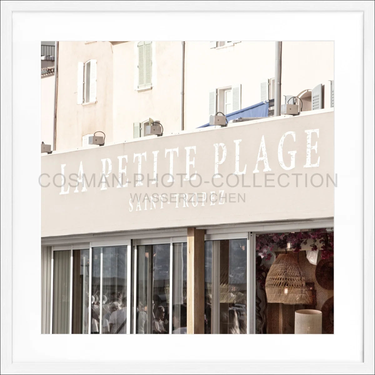 Poster mit Rahmen ’La Petite Plage’ Saint Tropez ST03Q