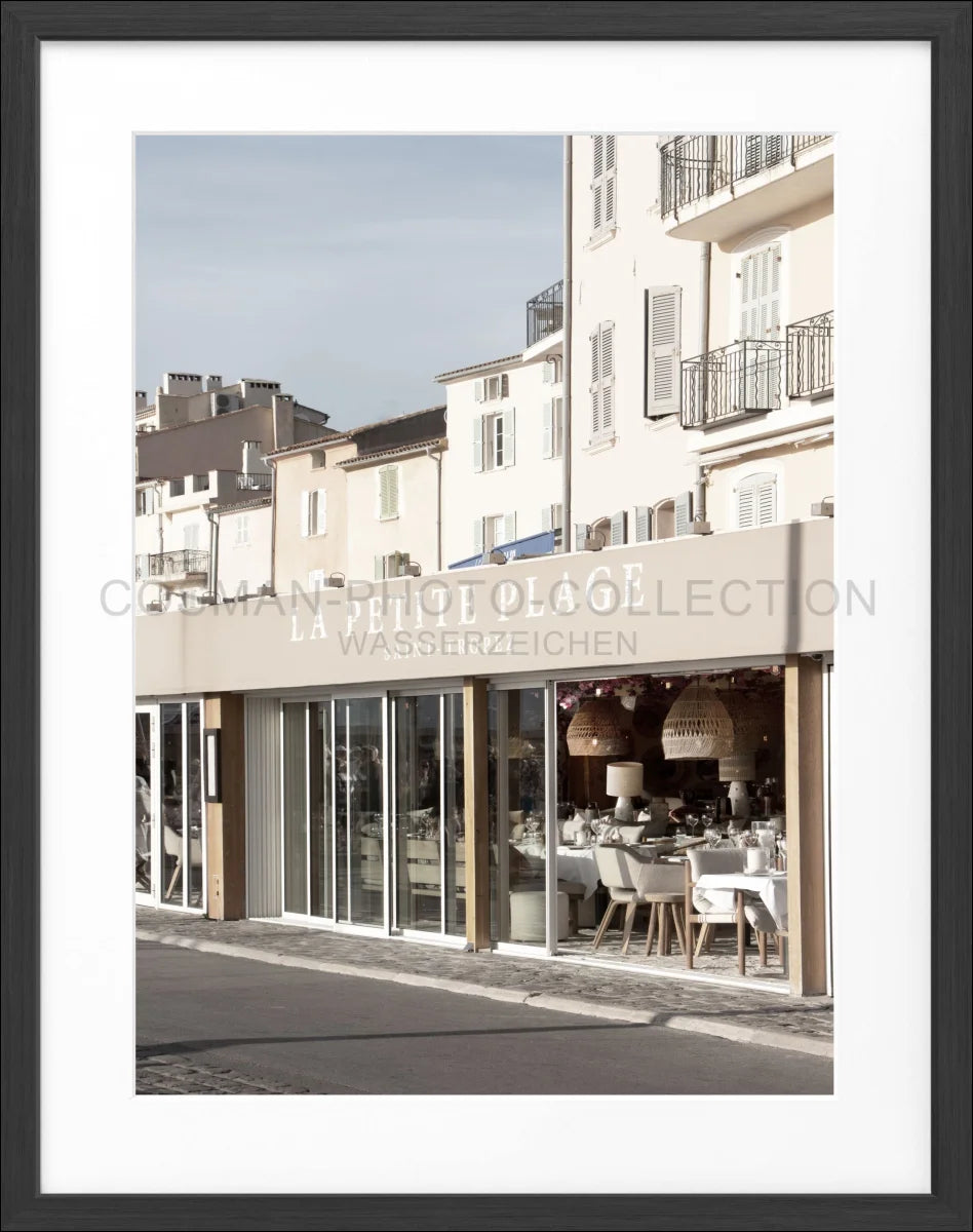 Poster mit Rahmen ’La Petite Plage’ Saint Tropez ST14