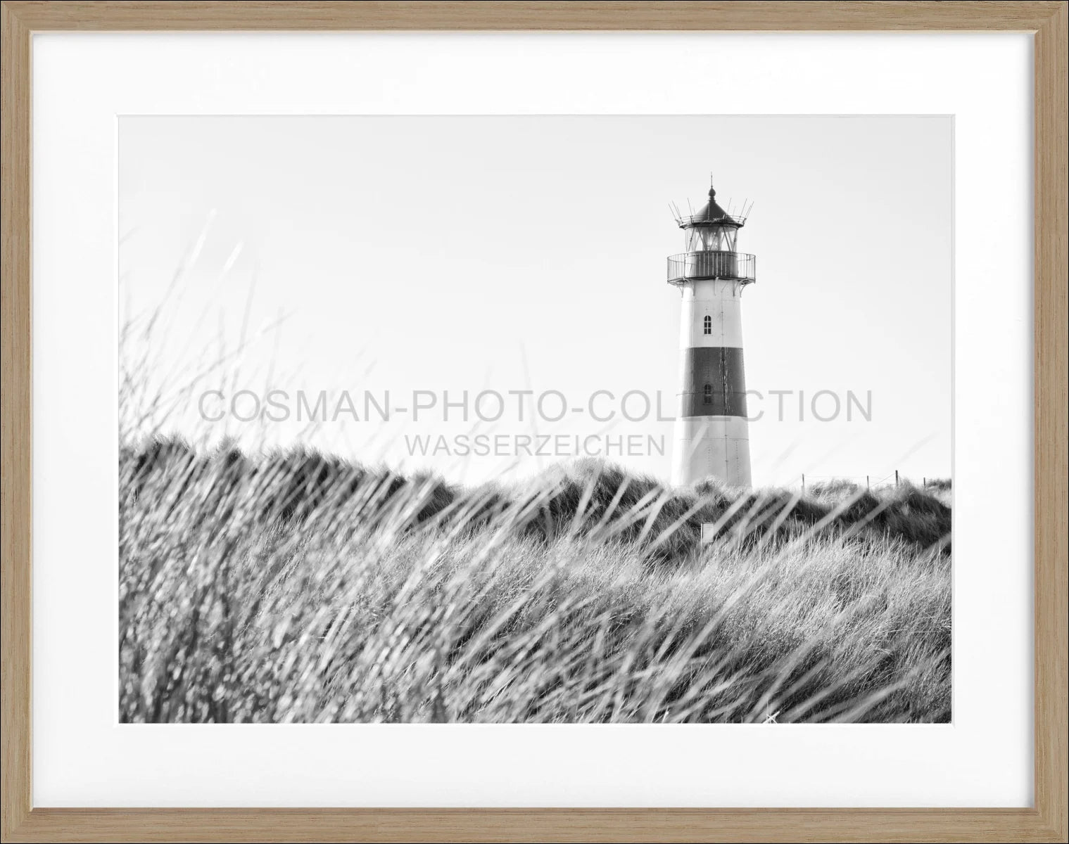 Poster mit Rahmen Lister Leuchtturm Sylt SY71 - Wandbilder