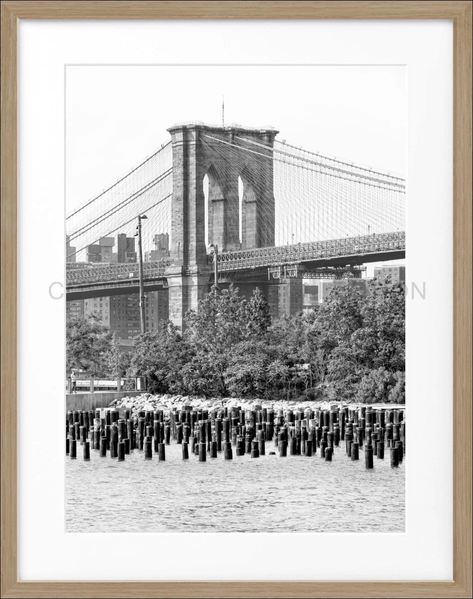 Poster mit Rahmen New York ’Brooklyn Bridge’ NY112