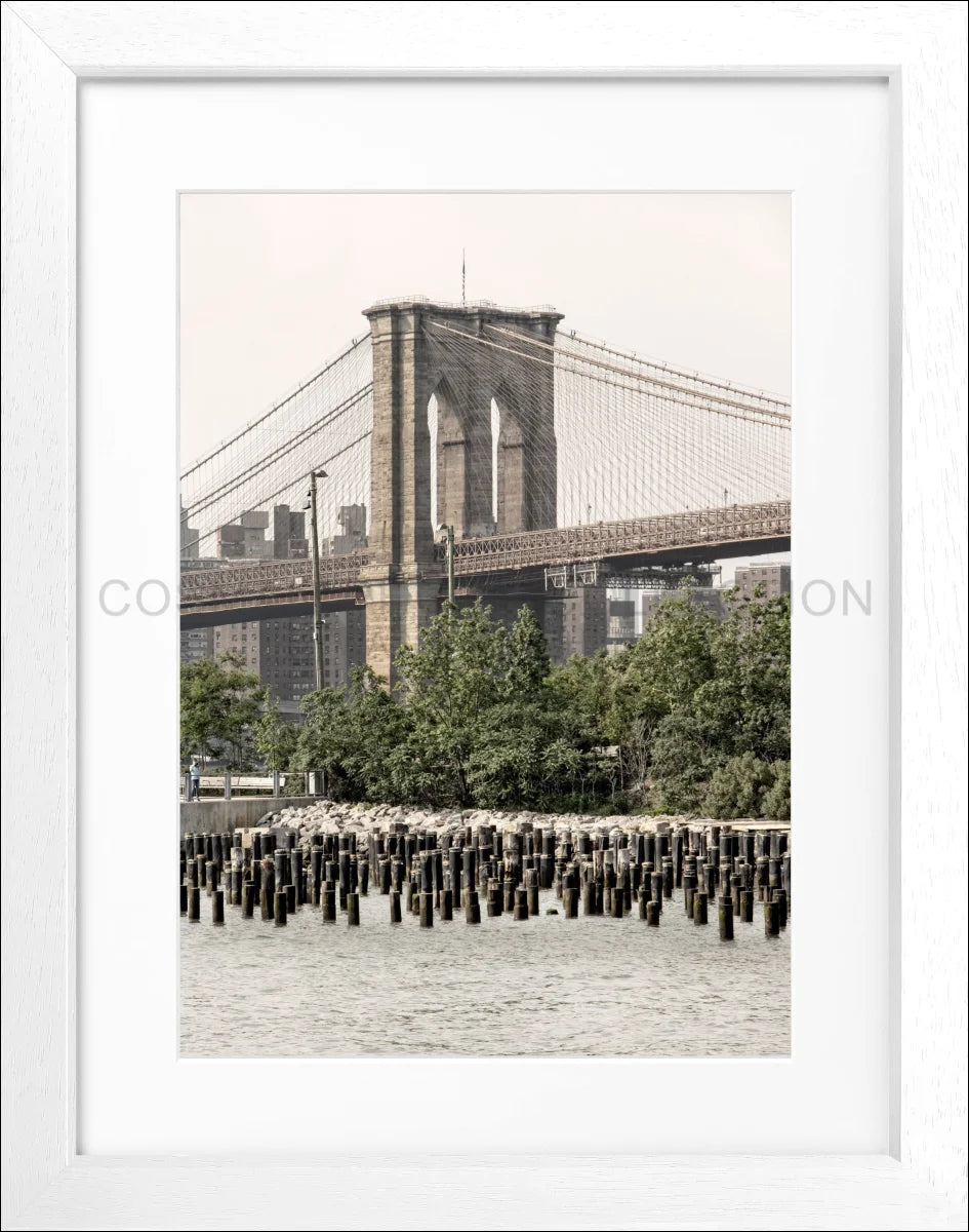Poster mit Rahmen New York ’Brooklyn Bridge’ NY112