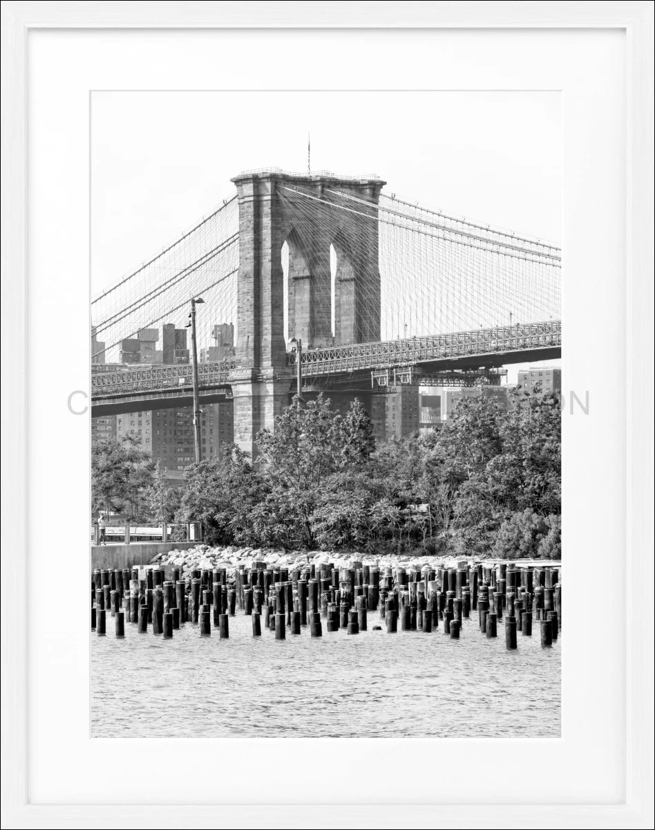 Poster mit Rahmen New York ’Brooklyn Bridge’ NY112