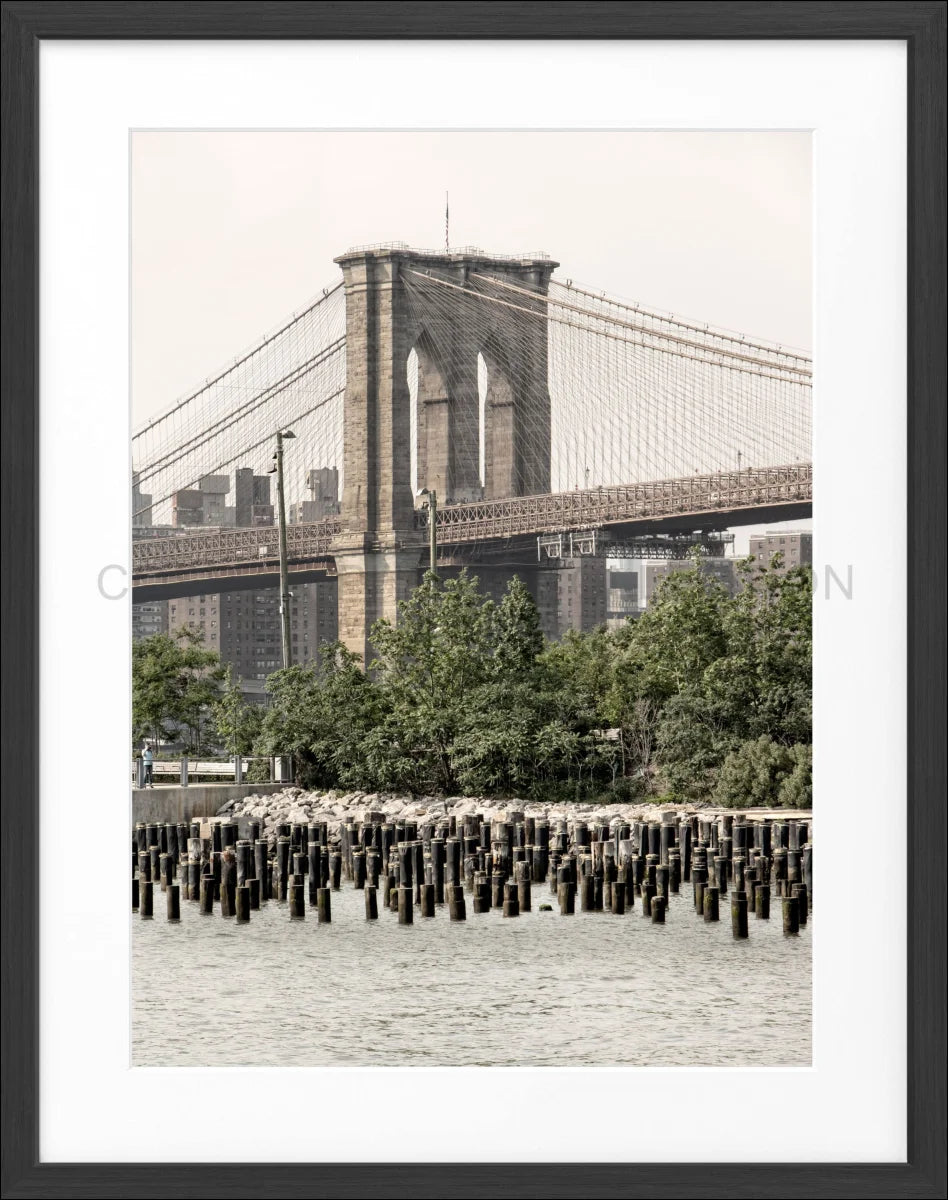 Poster mit Rahmen New York ’Brooklyn Bridge’ NY112