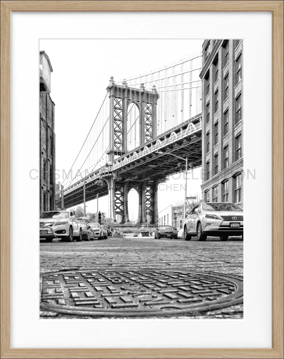 Poster mit Rahmen New York ’Manhattan Bridge’ NY33