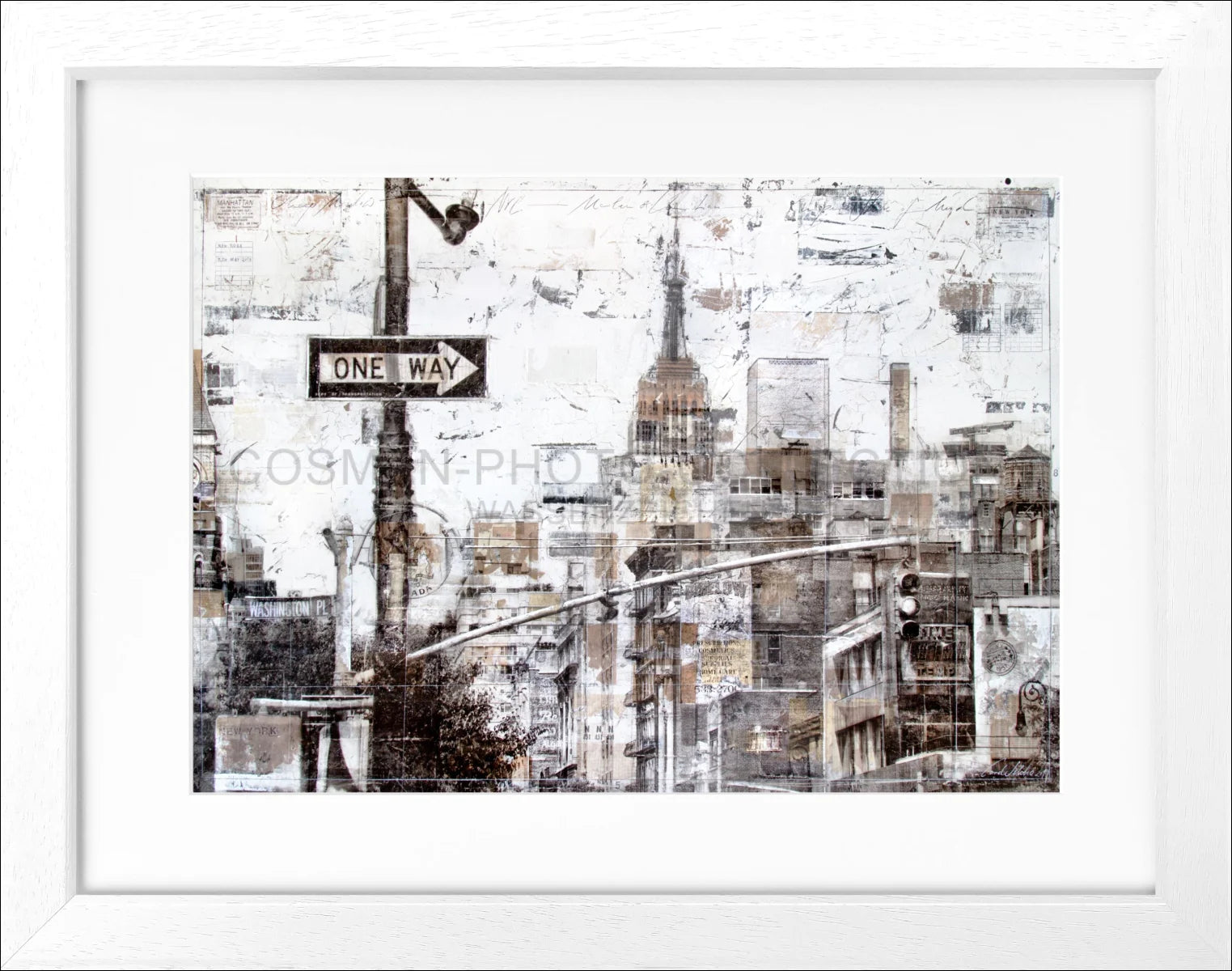 Poster mit Rahmen New York ’ONE WAY’ GM72 - Wandbilder