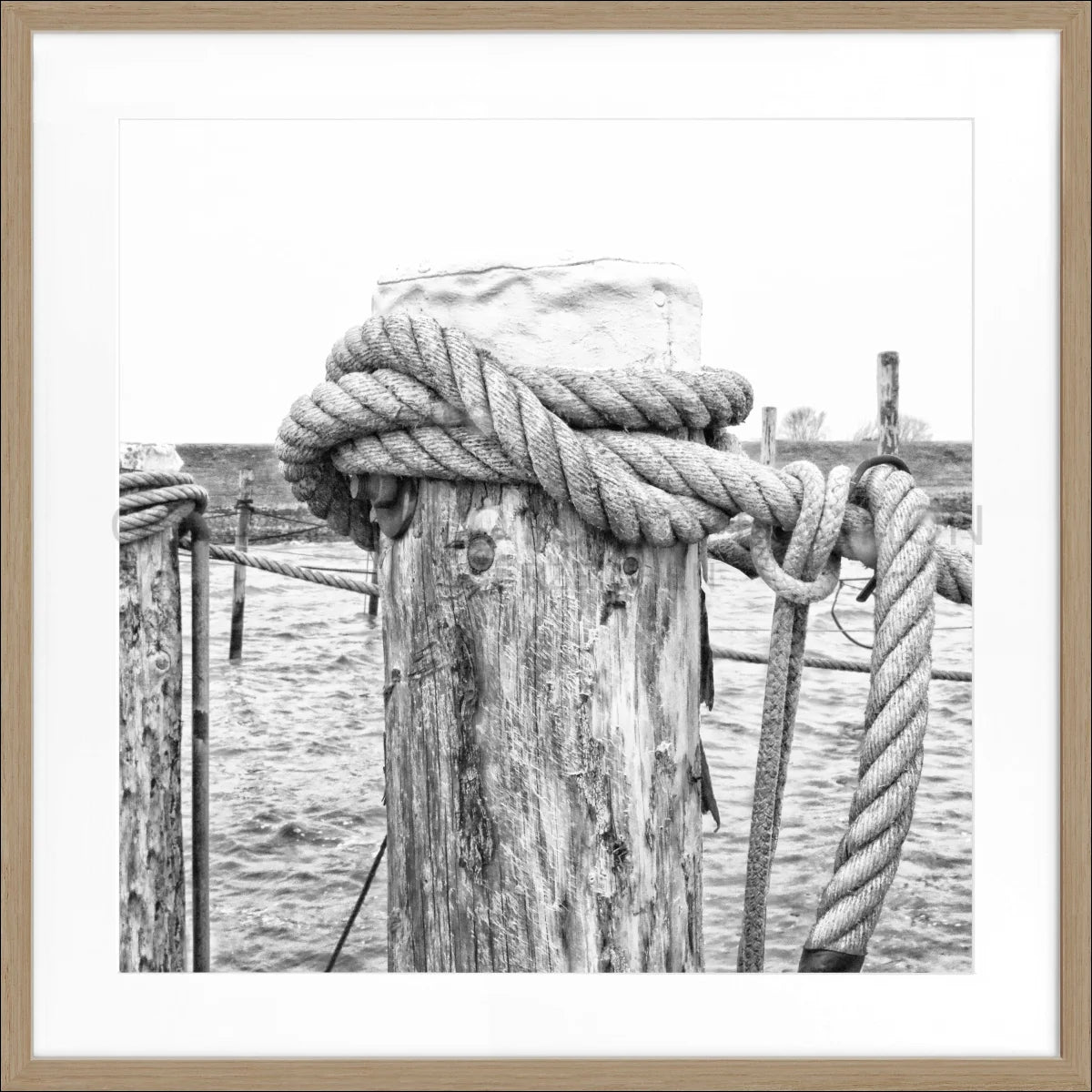 Poster mit Rahmen ’Poller’ Rantum Sylt SY67Q - Wandbilder