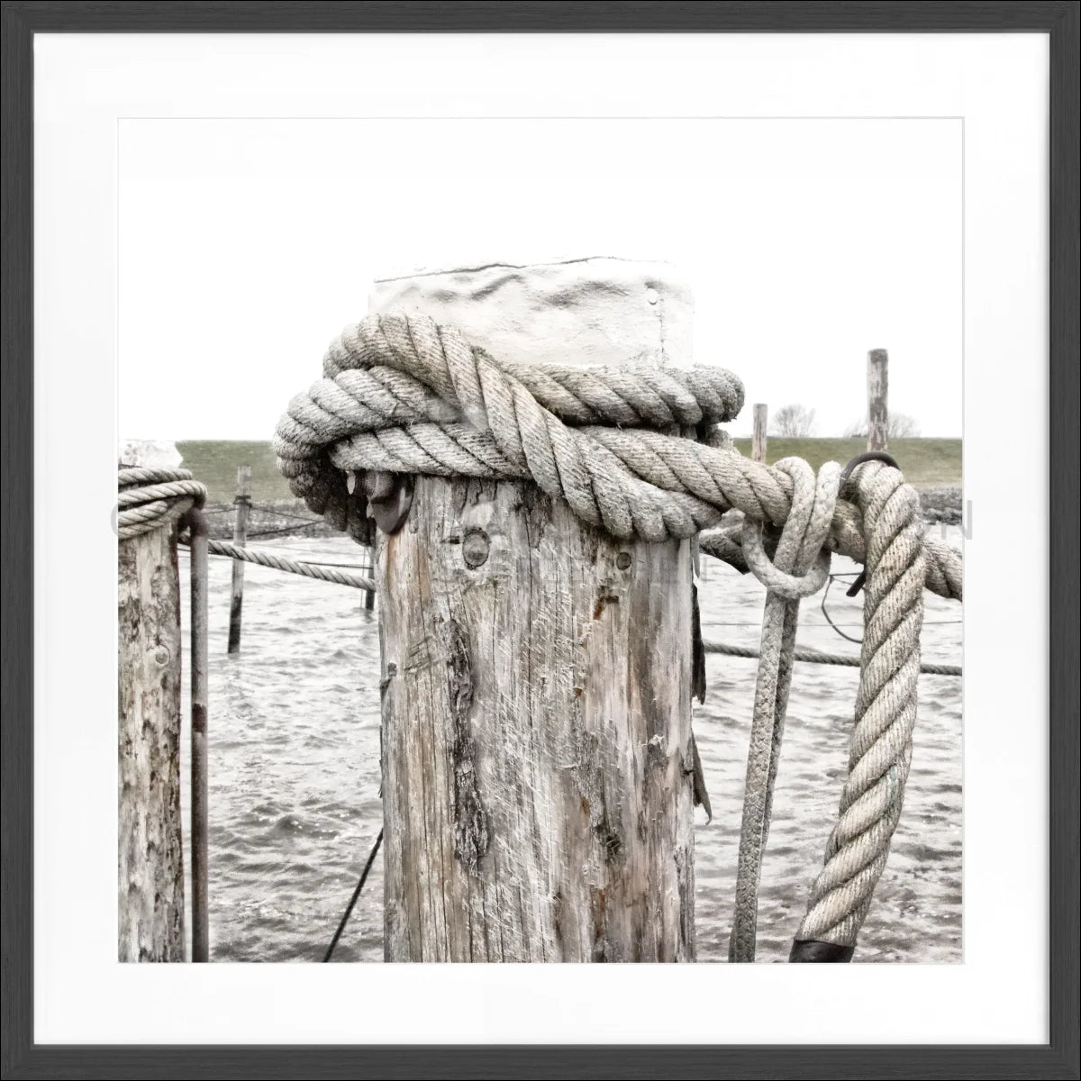 Poster mit Rahmen ’Poller’ Rantum Sylt SY67Q - Wandbilder