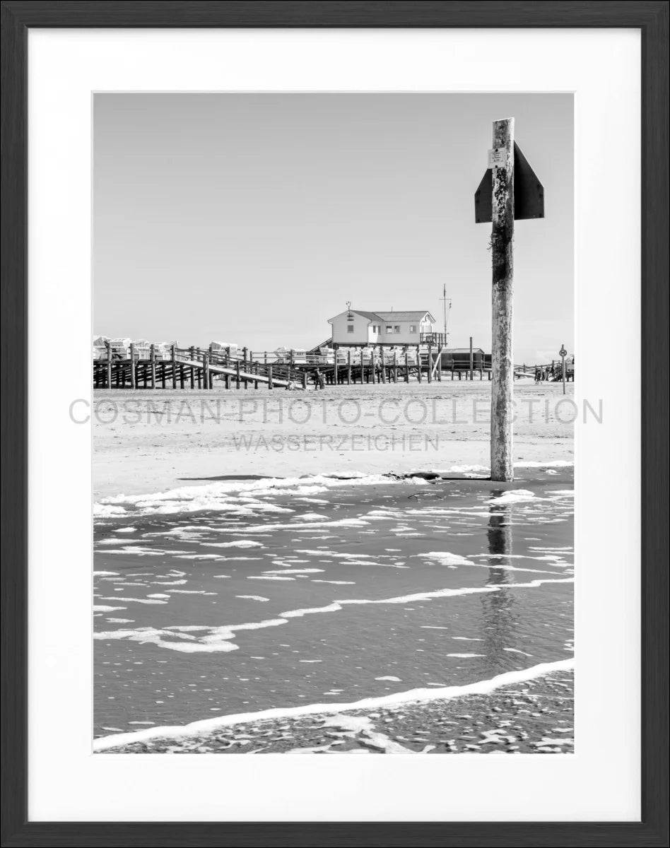 Poster mit Rahmen Sankt Peter Ording ’Beach House’ SPO04