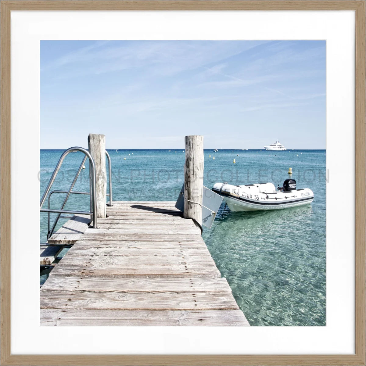 Poster mit Rahmen ’Steg Le Club 55’ Saint Tropez ST23Q