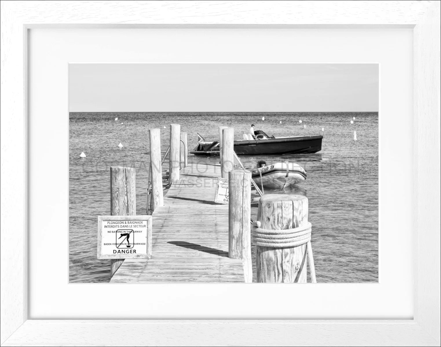 Poster mit Rahmen ’Steg Le Club 55’ Saint Tropez ST39