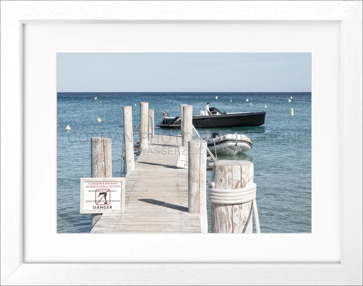 Poster mit Rahmen ’Steg Le Club 55’ Saint Tropez ST39