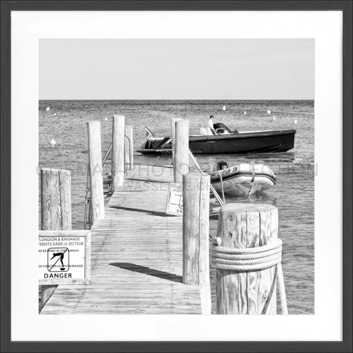 Poster mit Rahmen ’Steg Le Club 55’ Saint Tropez ST39Q