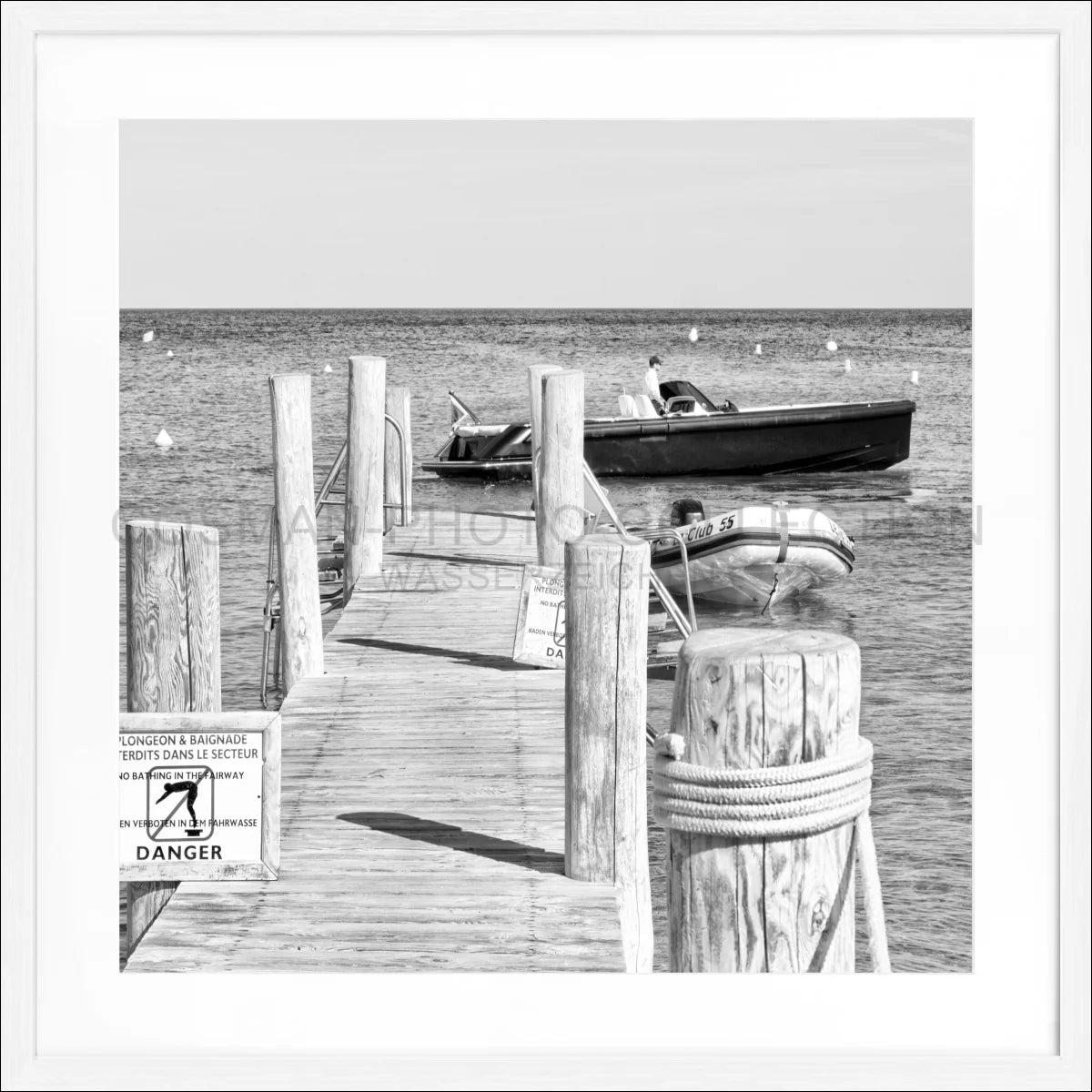 Poster mit Rahmen ’Steg Le Club 55’ Saint Tropez ST39Q