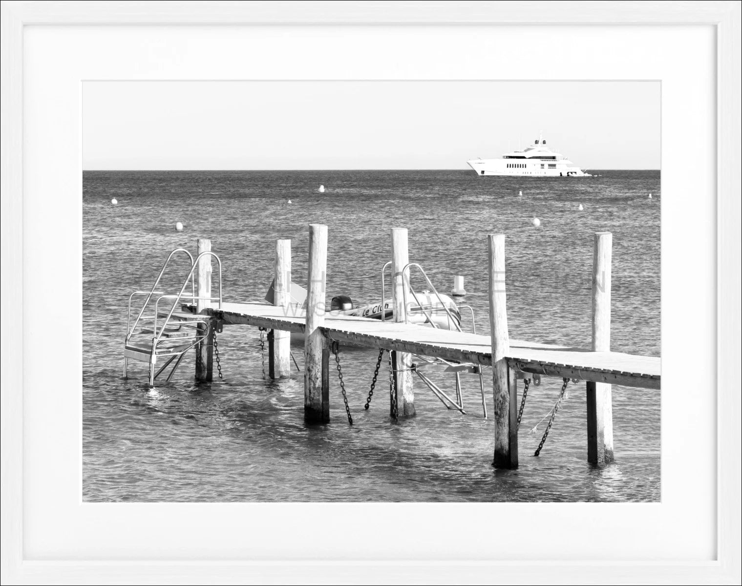 Poster mit Rahmen ’Steg Le Club 55’ Saint Tropez ST40