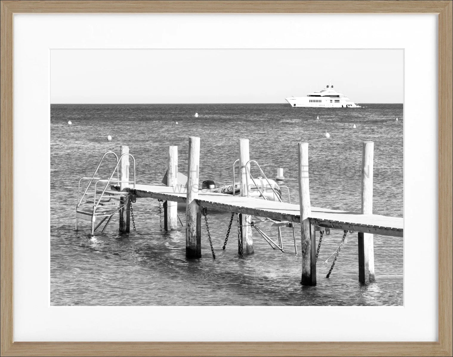 Poster mit Rahmen ’Steg Le Club 55’ Saint Tropez ST40