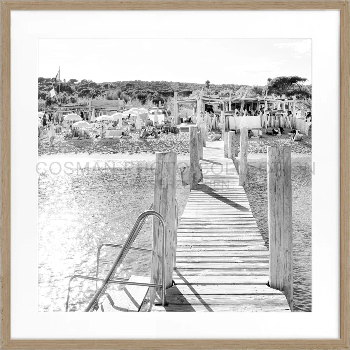 Poster mit Rahmen ’Steg Le Club 55’ Saint Tropez ST44Q