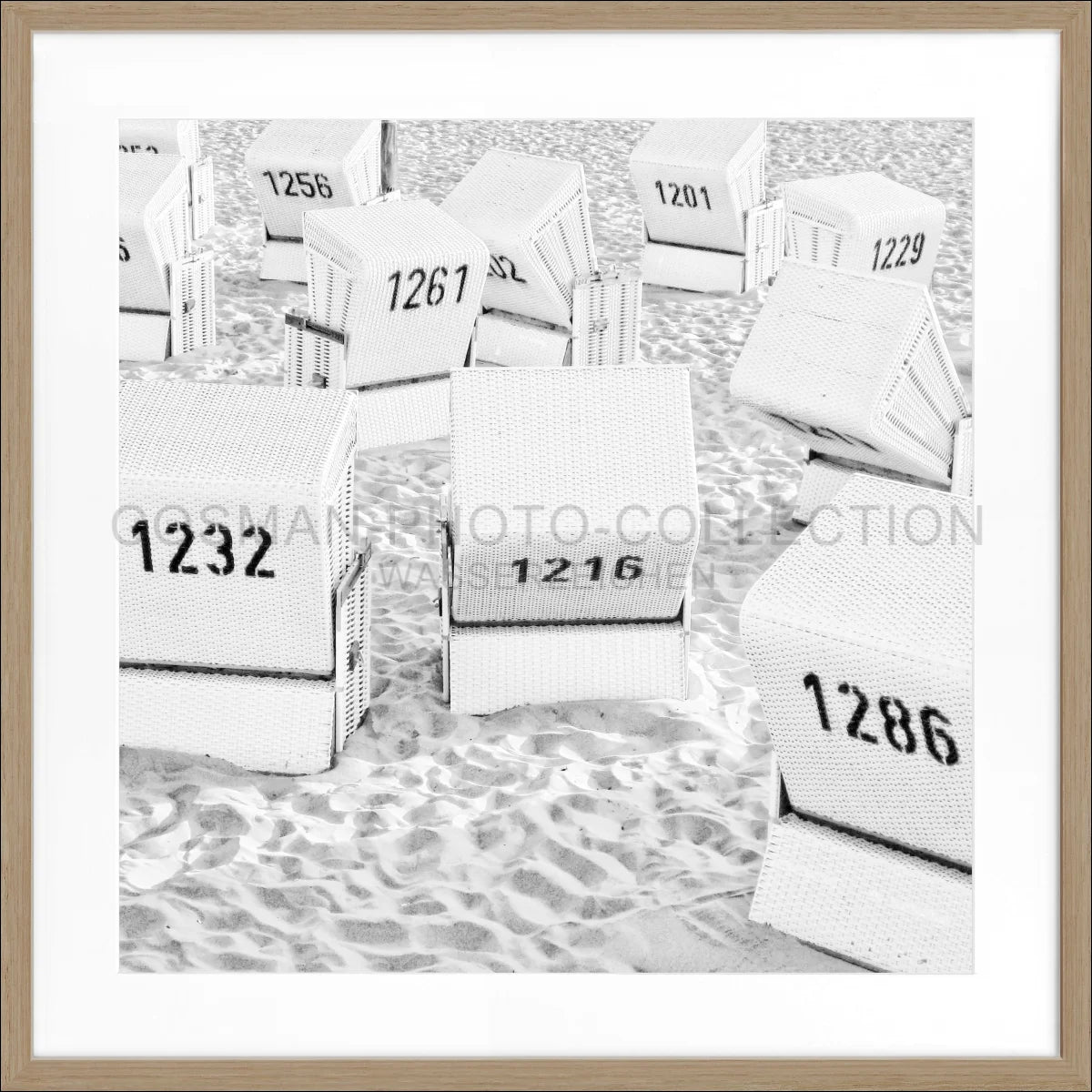 Poster mit Rahmen ’Strandkörbe Kampen’ Sylt SY66Q