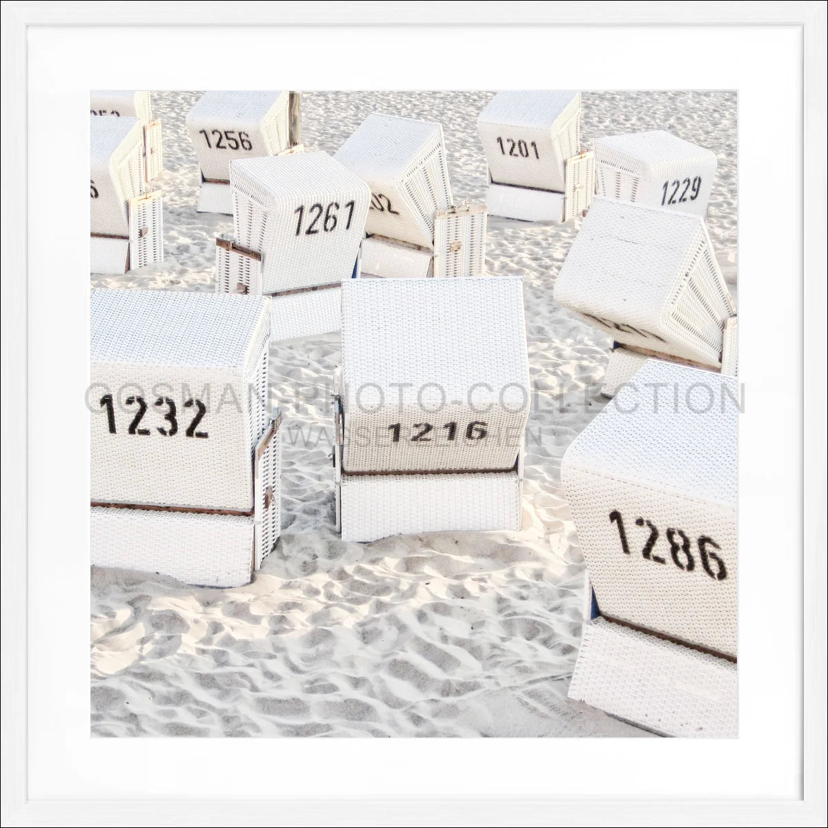 Poster mit Rahmen ’Strandkörbe Kampen’ Sylt SY66Q