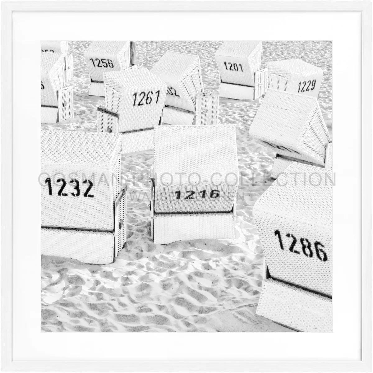 Poster mit Rahmen ’Strandkörbe Kampen’ Sylt SY66Q