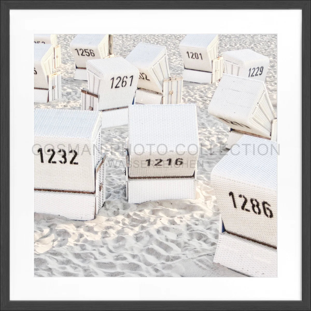 Poster mit Rahmen ’Strandkörbe Kampen’ Sylt SY66Q