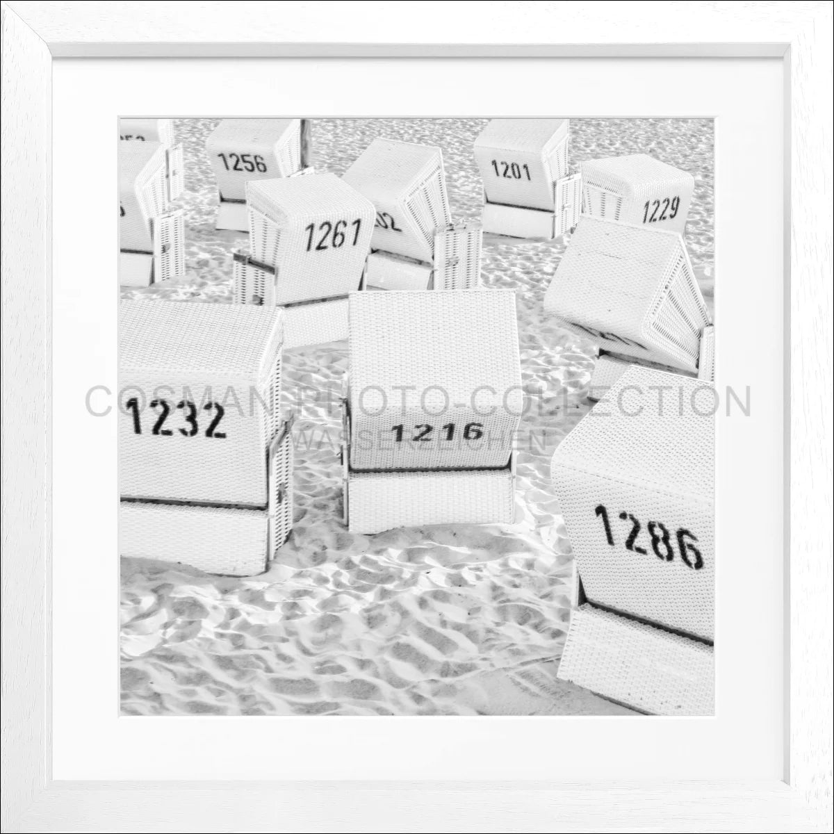 Poster mit Rahmen ’Strandkörbe Kampen’ Sylt SY66Q