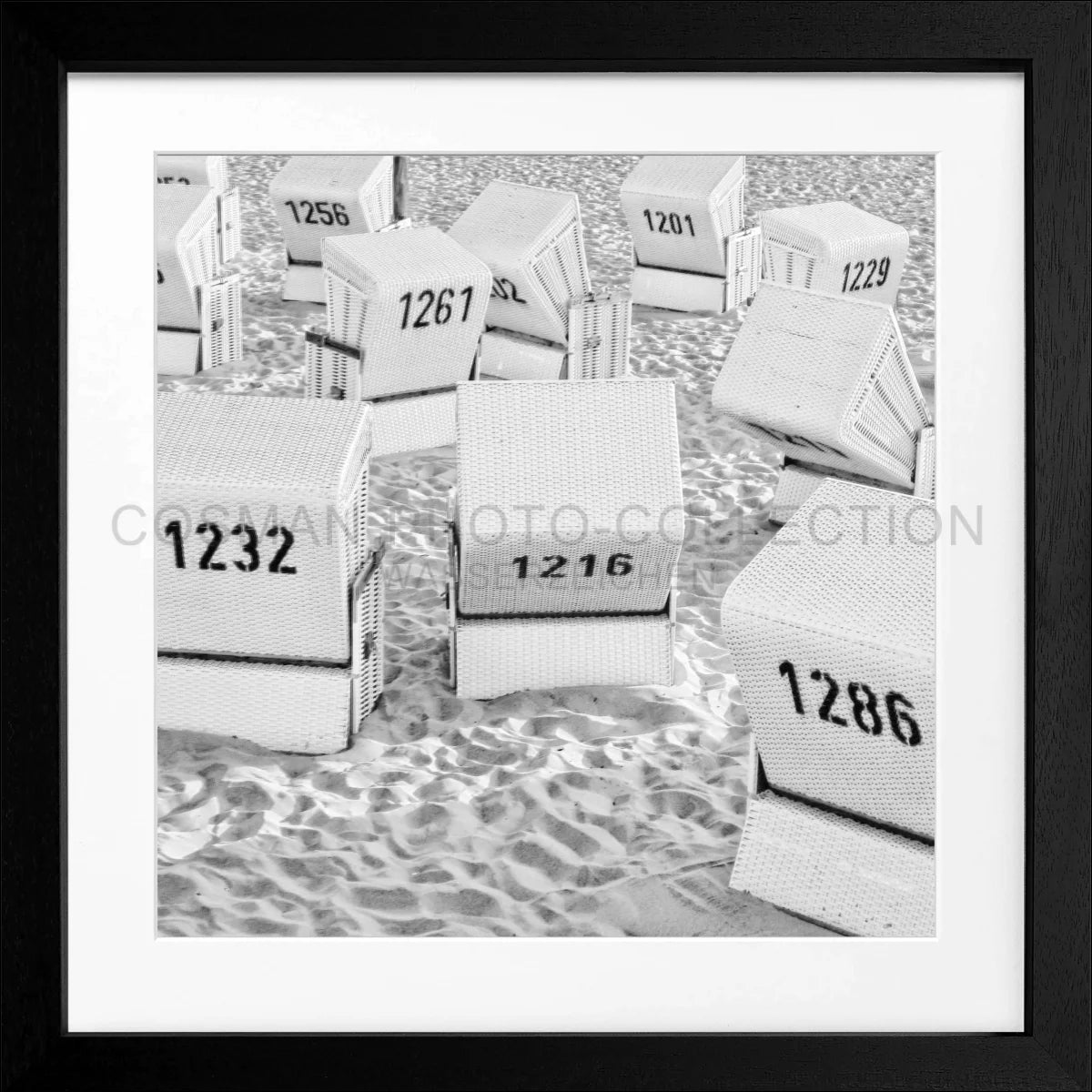 Poster mit Rahmen ’Strandkörbe Kampen’ Sylt SY66Q