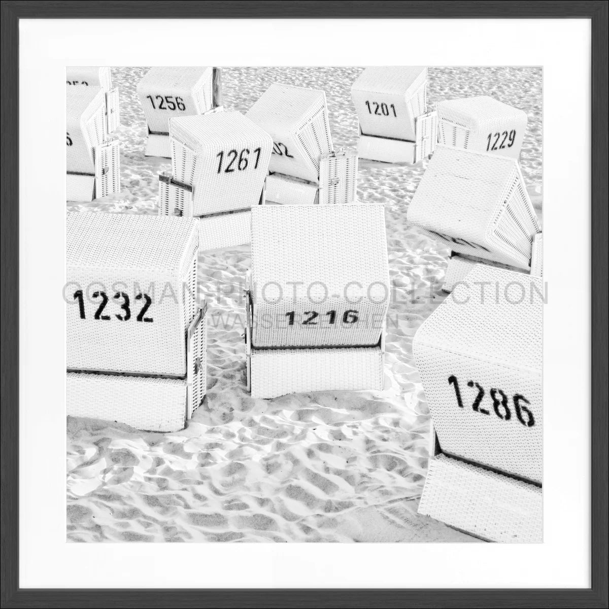 Poster mit Rahmen ’Strandkörbe Kampen’ Sylt SY66Q