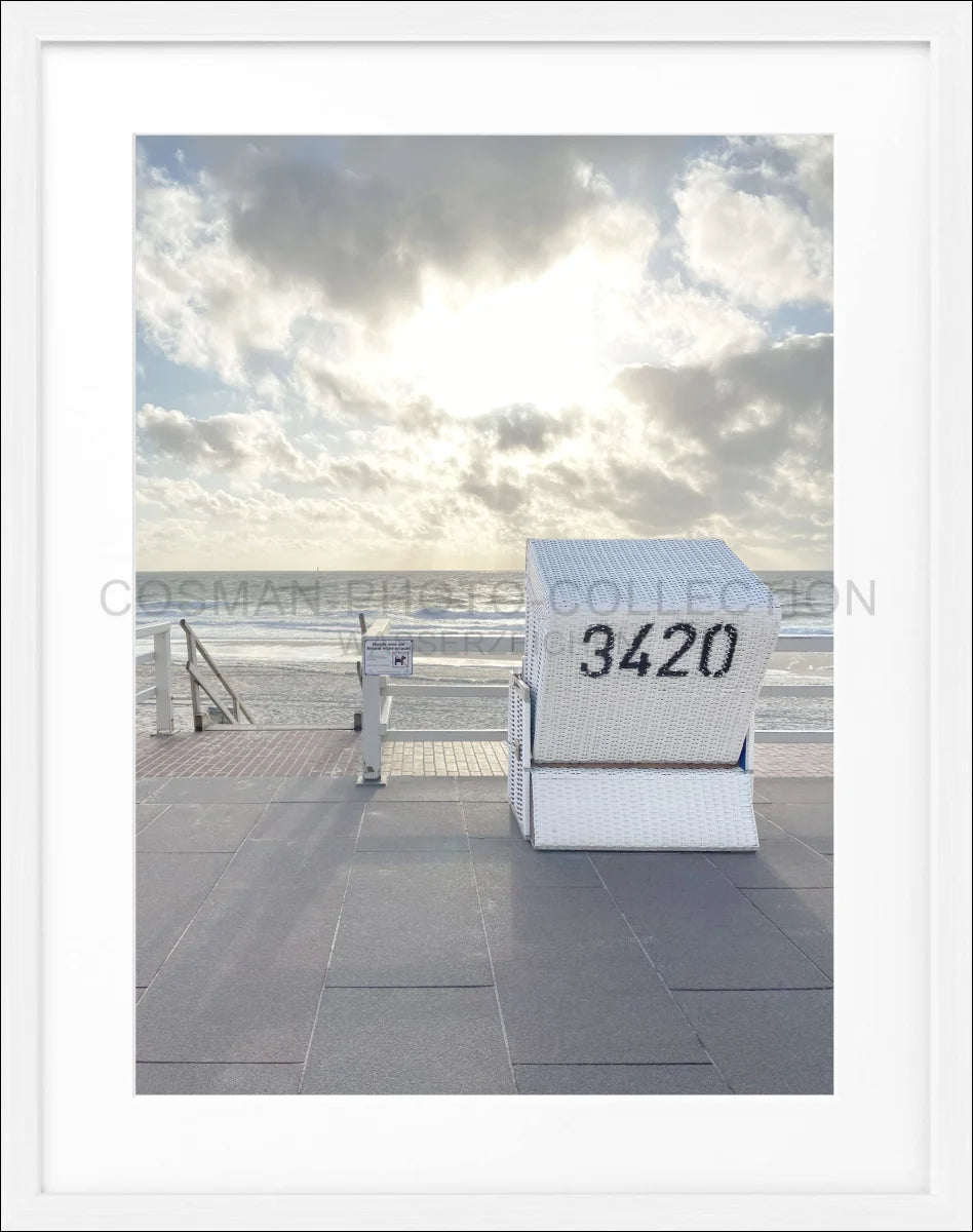 Poster mit Rahmen ’Strandkorb’ Westerland Sylt SY79B