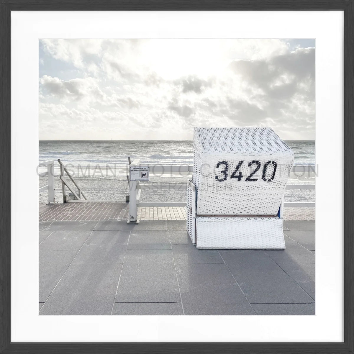 Poster mit Rahmen ’Strandkorb Westerland’ Sylt SY79Q