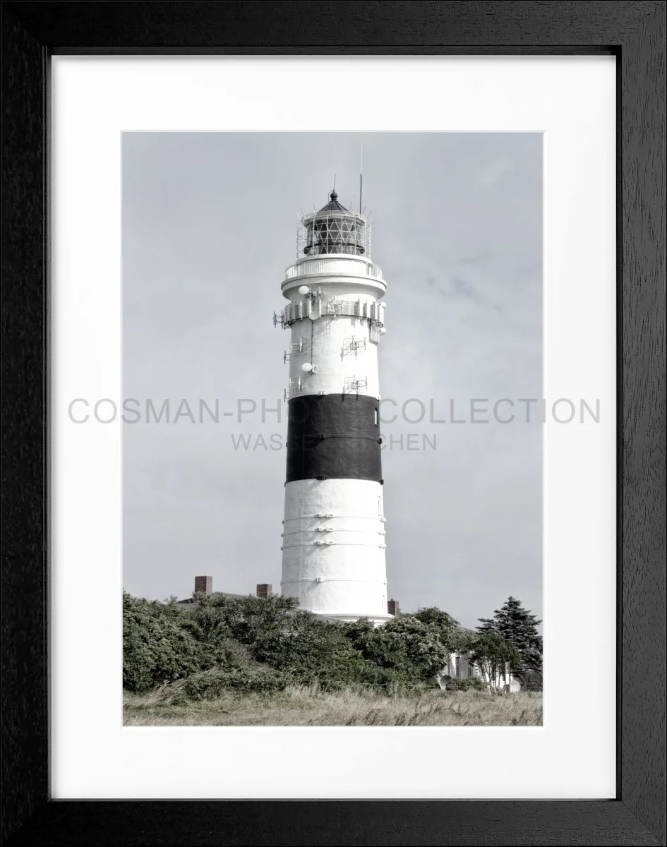 Poster mit Rahmen Sylt Kampener Leuchtturm ’Langer