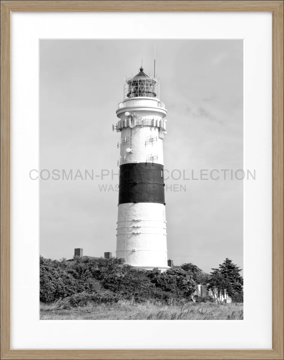 Poster mit Rahmen Sylt Kampener Leuchtturm ’Langer