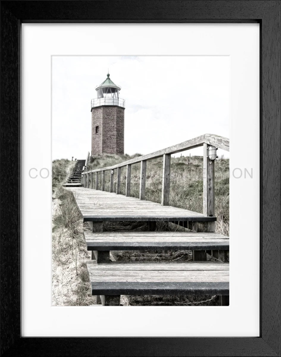 Poster mit Rahmen Sylt Leuchtturm Kampen SY12 - Wandbilder