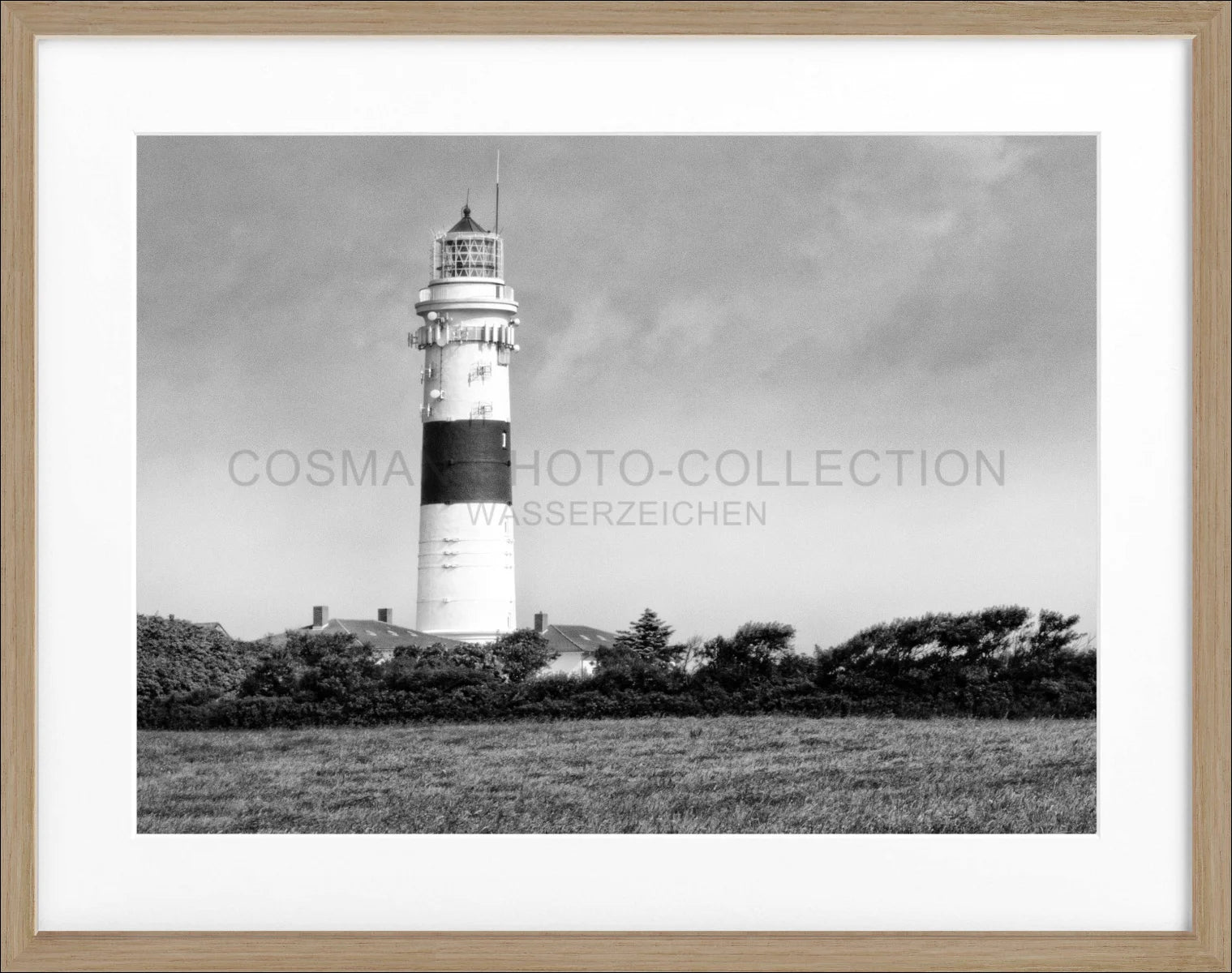 Poster mit Rahmen Sylt Leuchtturm Kampen SY53 - Wandbilder