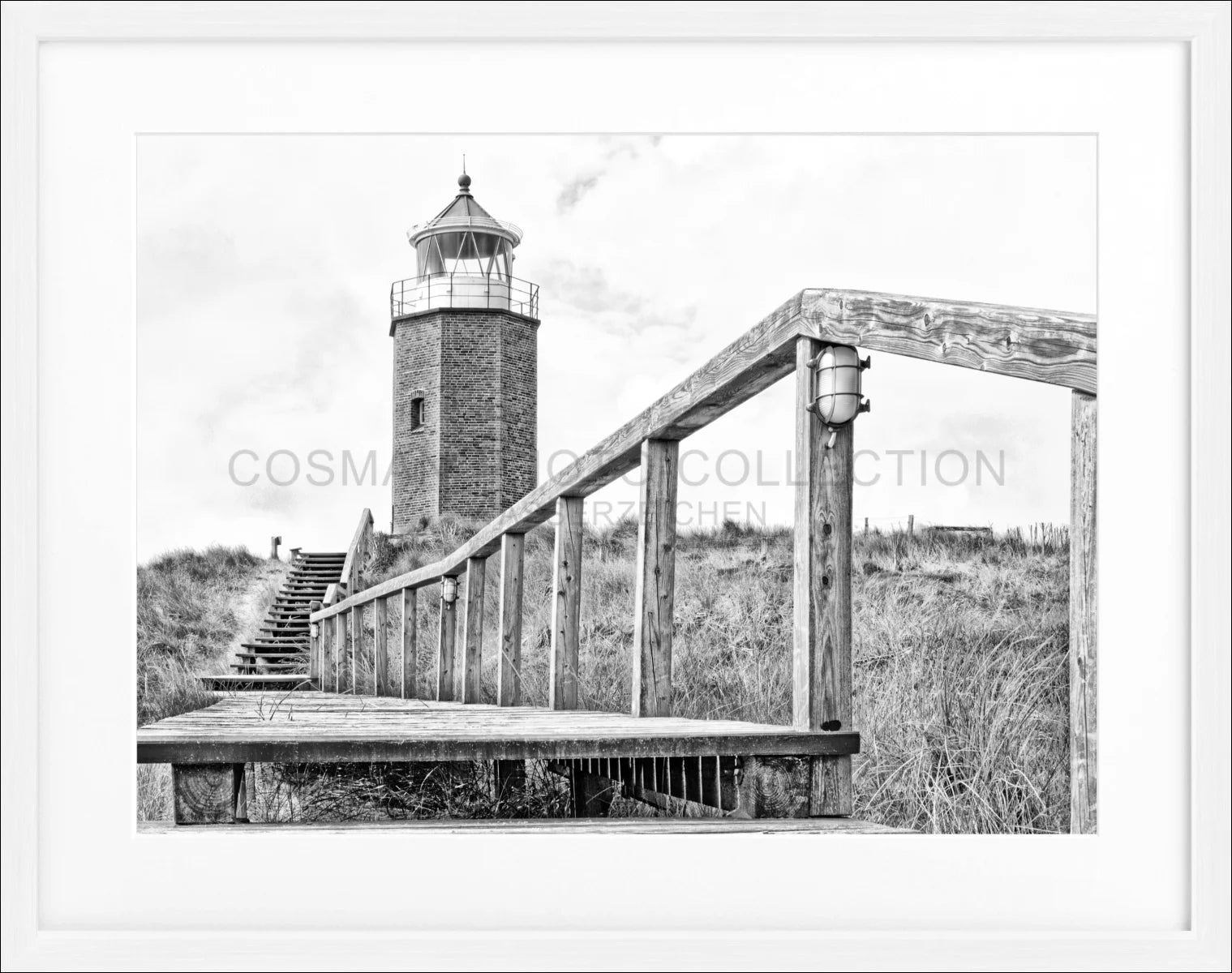 Poster mit Rahmen Sylt Leuchtturm ’Rotes Kliff’ SY11