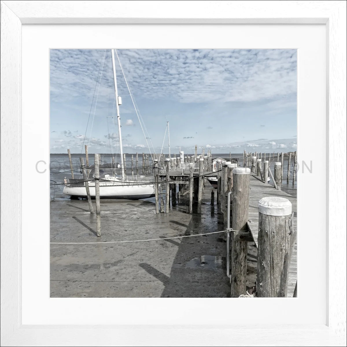 Poster mit Rahmen Sylt Rantum Hafen ’Steg’ SY53BQ