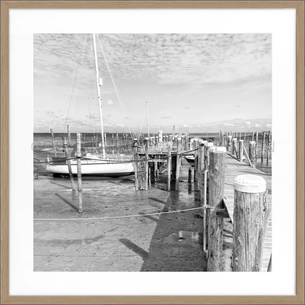 Poster mit Rahmen Sylt Rantum Hafen ’Steg’ SY53BQ