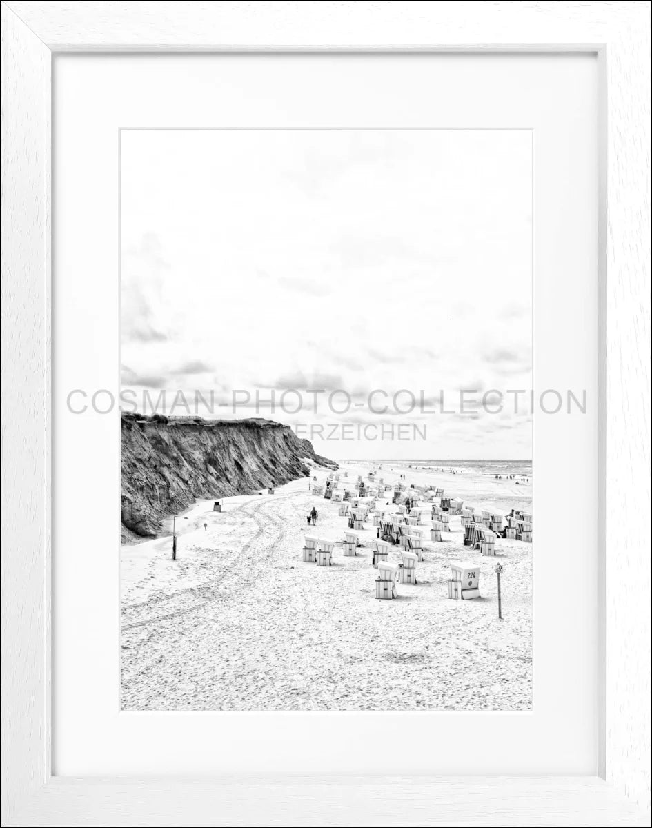 Poster mit Rahmen Sylt ’Strandkörbe Kampen’ SY58B