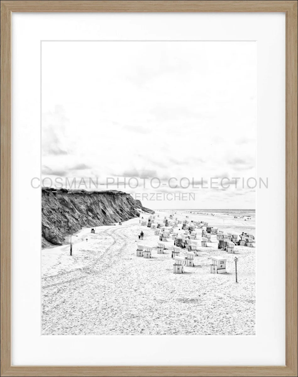 Poster mit Rahmen Sylt ’Strandkörbe Kampen’ SY58B