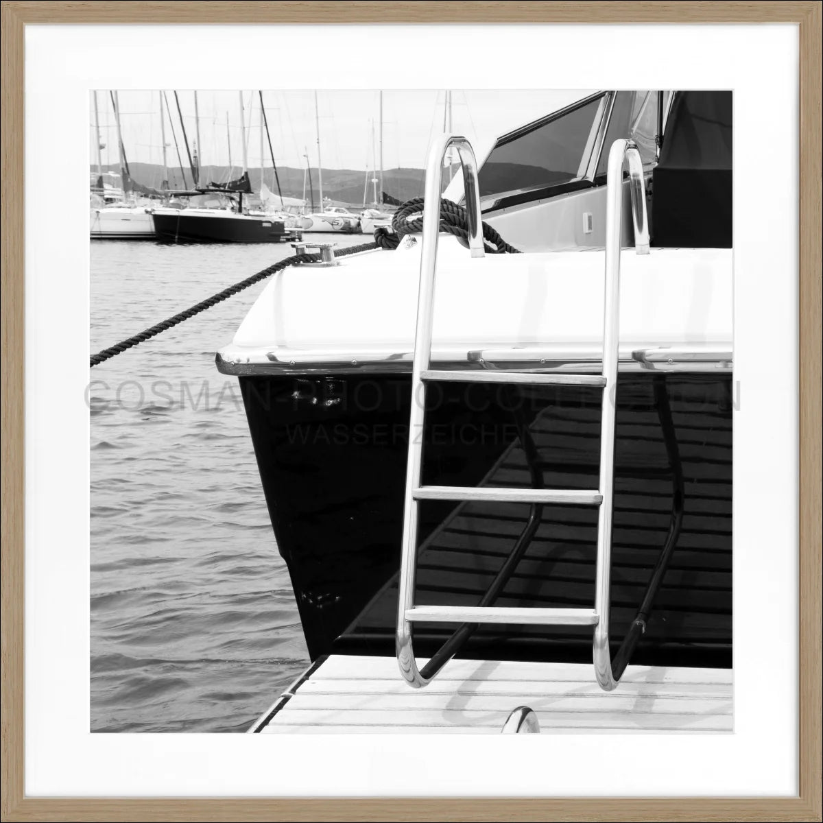 Poster mit Rahmen ’Yacht’ Saint Tropez ST30Q - Wandbilder