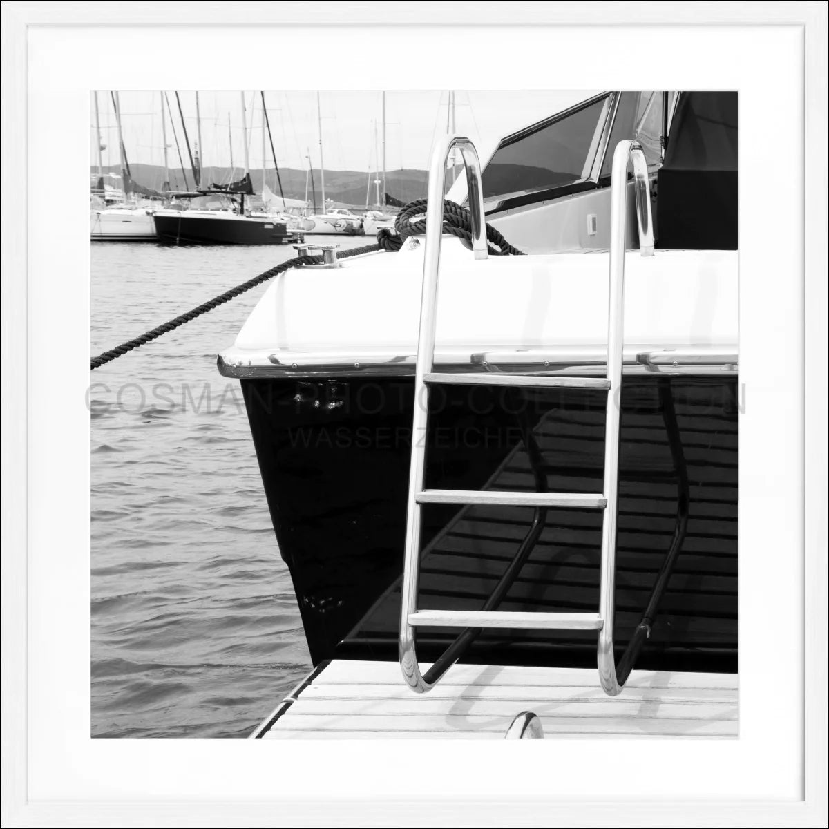 Poster mit Rahmen ’Yacht’ Saint Tropez ST30Q - Wandbilder