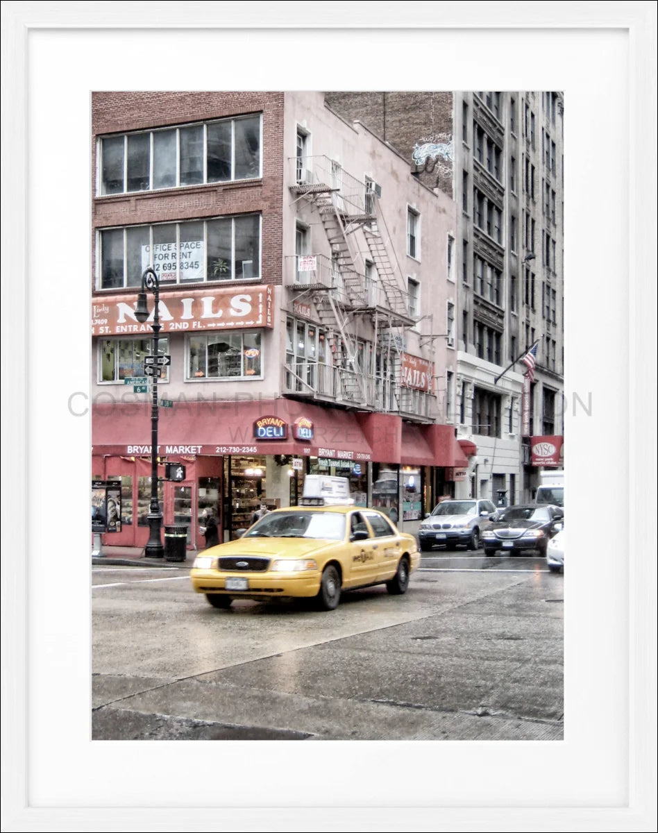 Poster mit Rahmen ’Yellow Cab’ New York NY75A - Wandbilder