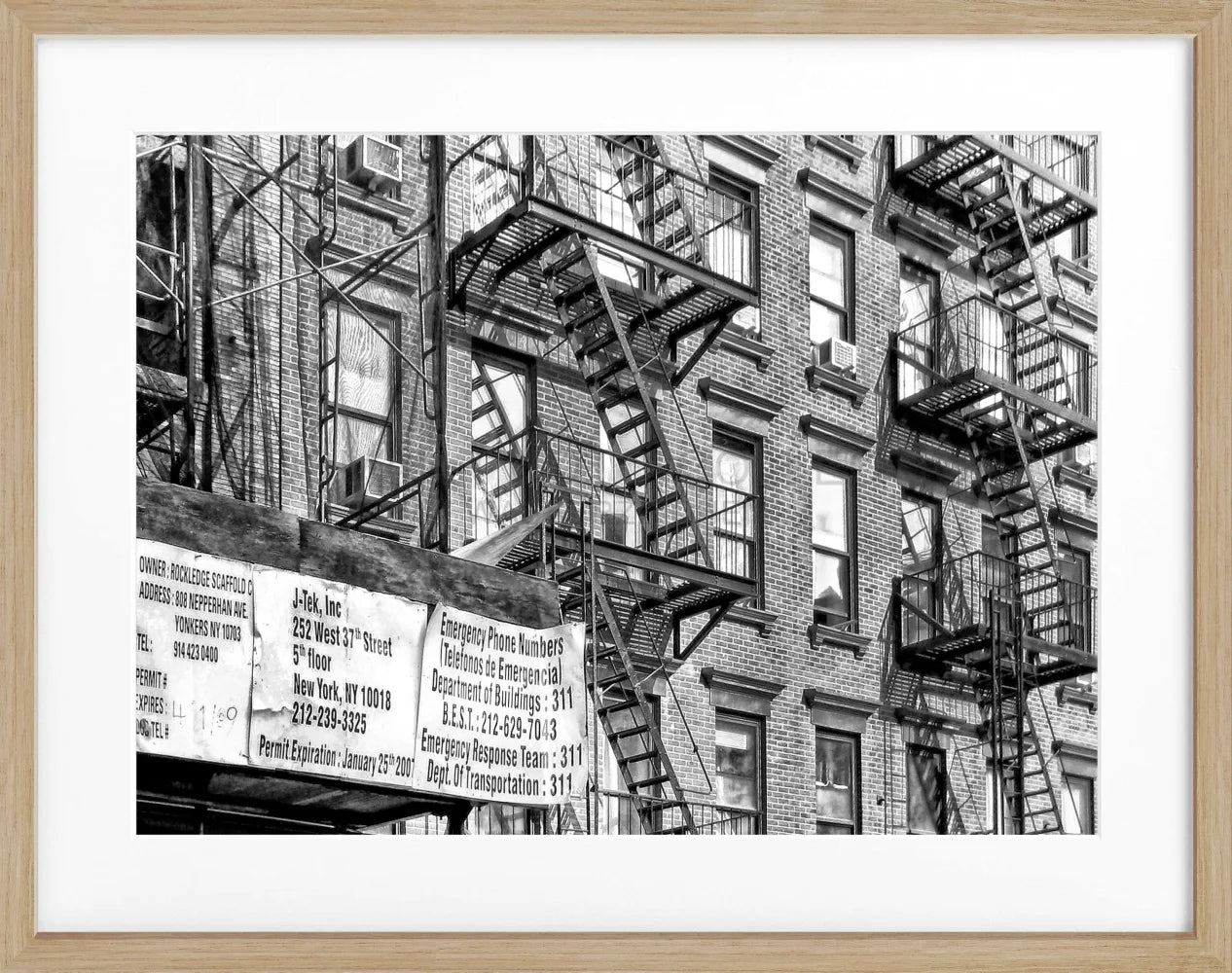 Poster New York ’Feuertreppen’ NY93 - Wandbilder