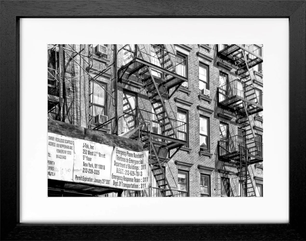 Poster New York ’Feuertreppen’ NY93 - Wandbilder